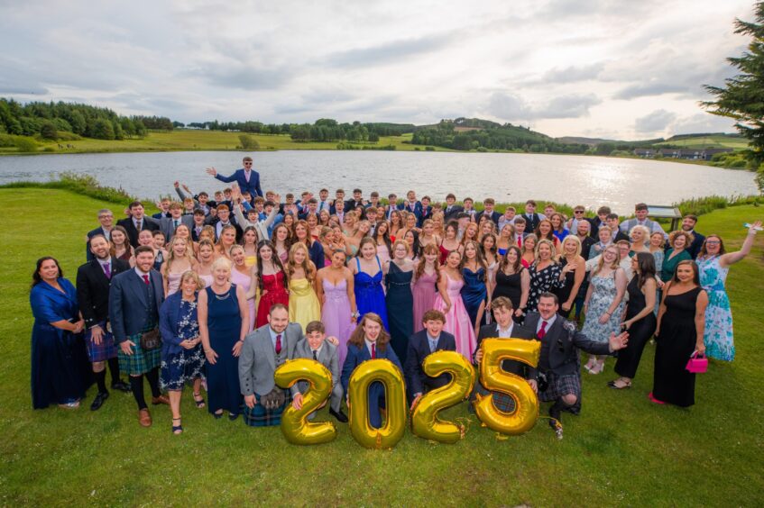 Bertha Park High School's Class of 2025 at their prom at Piperdam