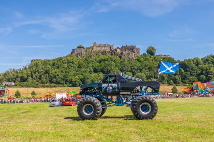 Action from the monster truck display.