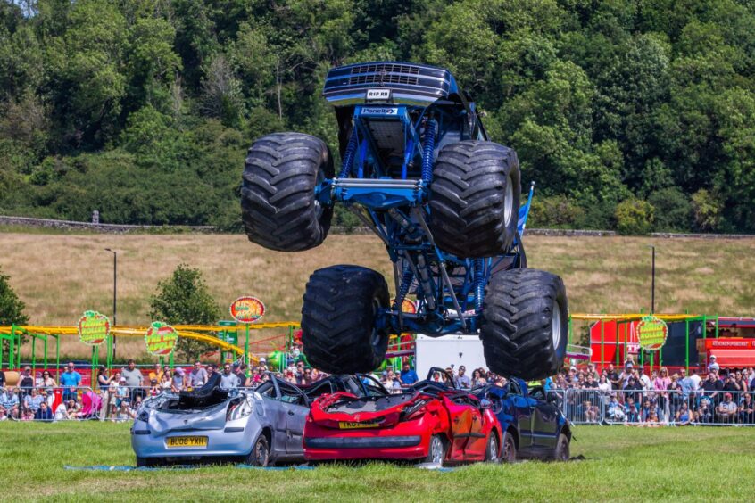 Action from the monster truck display.