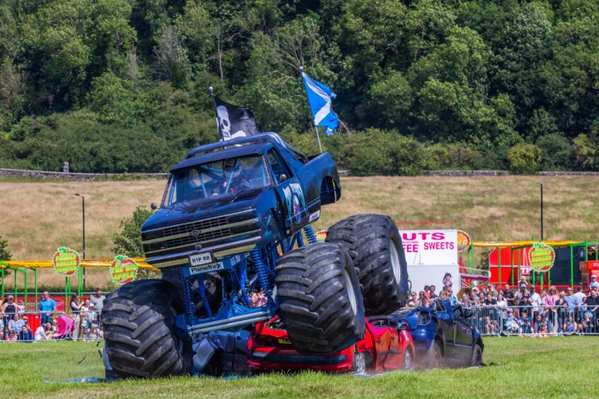 Action from the monster truck display.