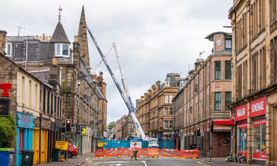 Demolition work under way on South Street.