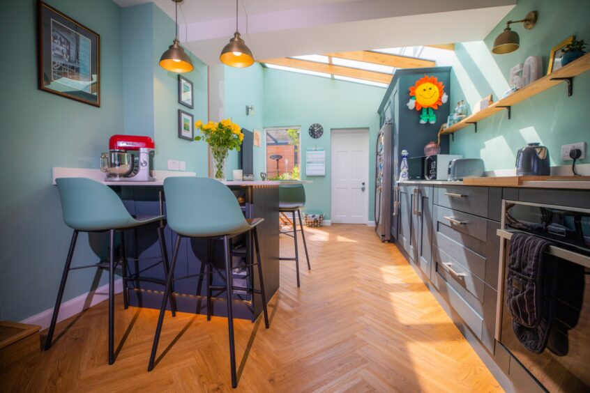 The open-plan kitchen-dining room