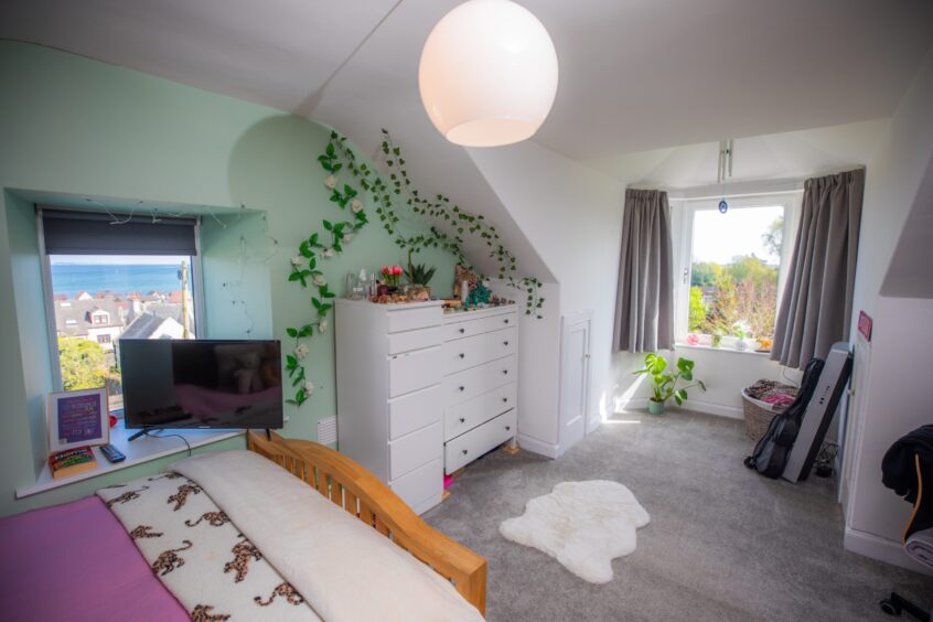 An upstairs bedroom