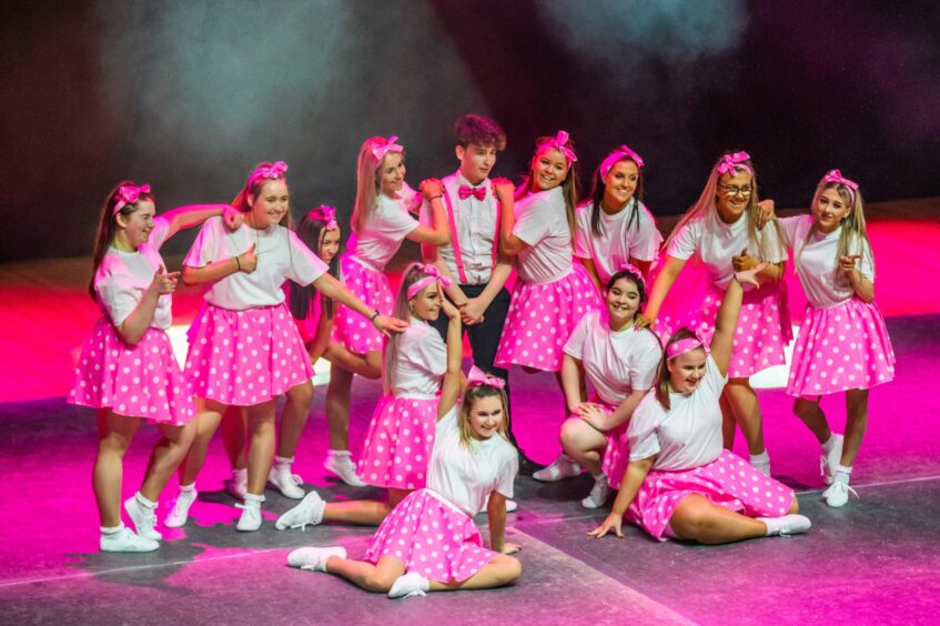 Craigie High pupils on stage during the open dance section. 