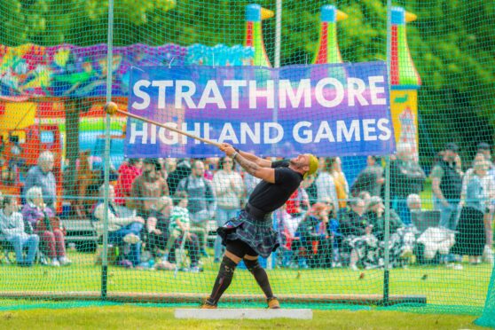 Vlad Tulacek throws the hammer at Glamis Castle. Image: Steve MacDougall/DC Thomson