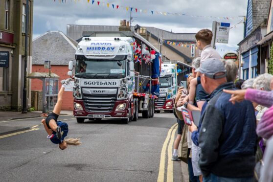 The float parade is a highlight of Carnoustie Gala Day.