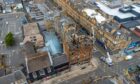Drone video footage of fire at Scott Street in Perth