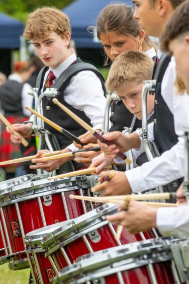 George Watson's College warms up before their performance.
