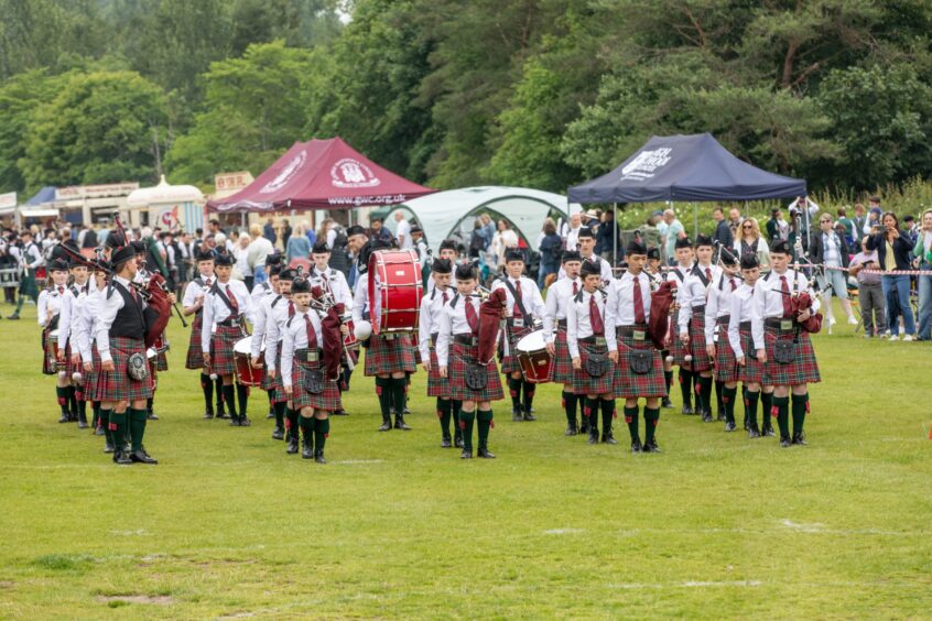George Watson's College Pipe Band.