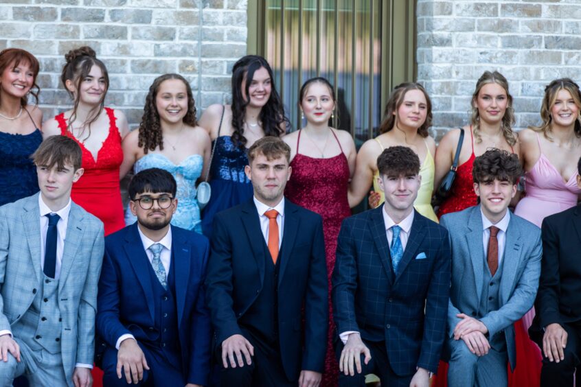 A group of boys and girls