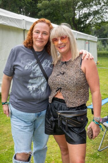Nicola and Laura from East Wemyss smile and pose.