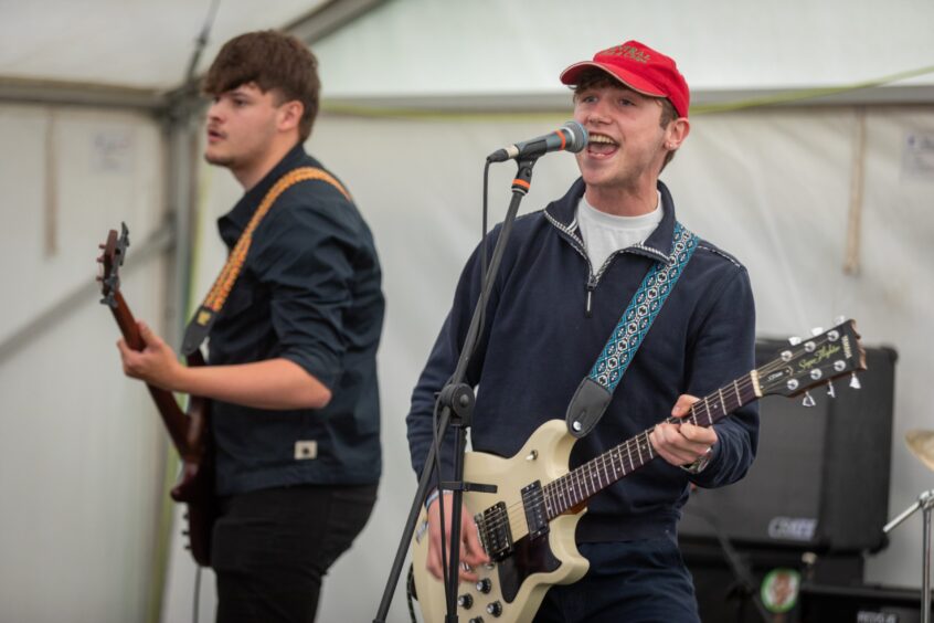 Band 'We Are Delta' perform in the Groucho Tent.