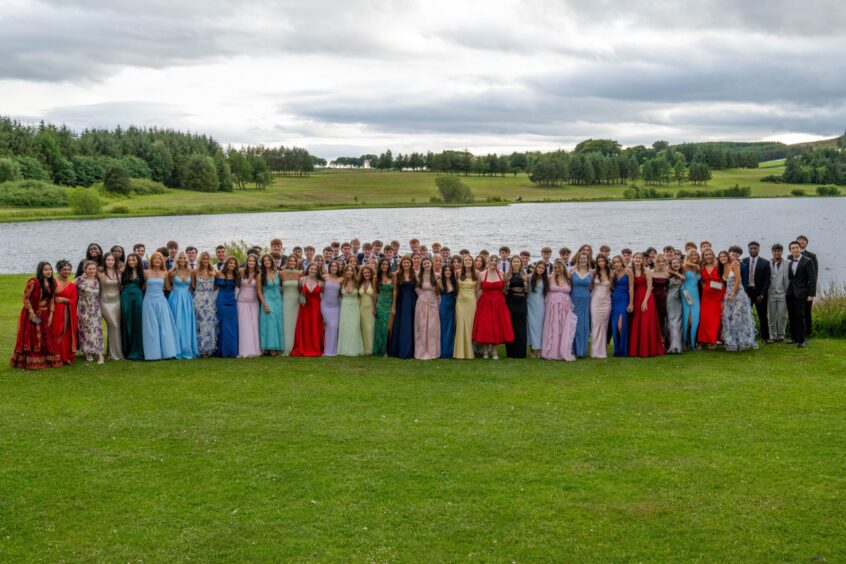 Leavers at the Dundee High School S6 ball.