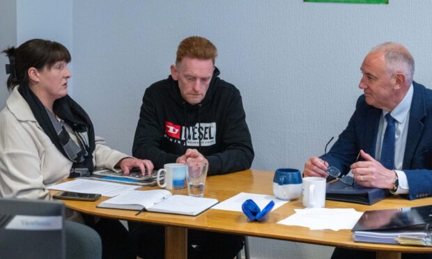 Yvette and Wayne Hoskins met with Housing Minister Paul McLennan in Dundee. Image: Richard Hancox/DC Thomson