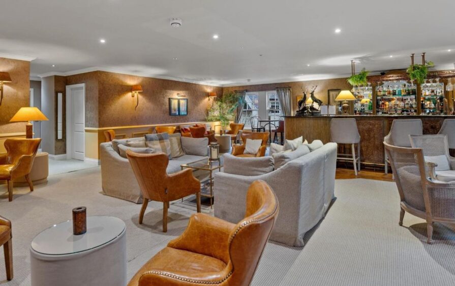 The bar area at Cairn Lodge, a hotel near Glenrothes