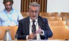 Former Dundee University principal Iain Gillespie at Holyrood. Image: Scottish Parliament TV