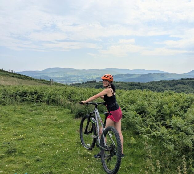 Gayle enjoying Tranquil Trails.
