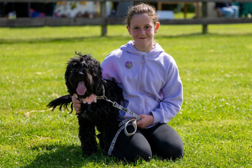 Taffy and owner Isabel enjoying the event.