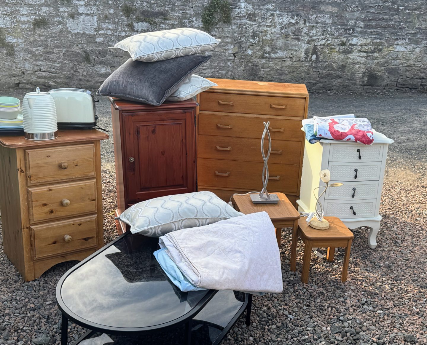 Donated furniture.