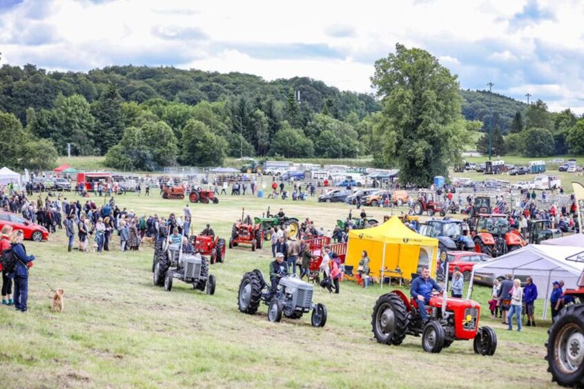 The vintage tractor display is always popular at Doune and Dunblane Show