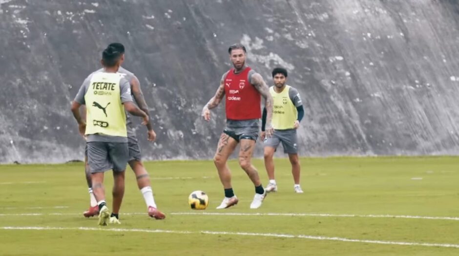 Real Madrid legend Sergio Ramos in training with Monterrey. Image: Monterrey CF