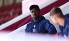 Brentford's Tony Yogane watched on as Dundee beat Arbroath in a friendly on Saturday. Image: David Young