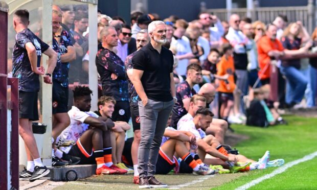 Jim Goodwin watches from the sidelines at Glebe Park