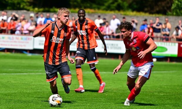 Zac Sapsford was a livewire against Brechin but will be disappointed to have passed up a couple of decent goalscoring chances.