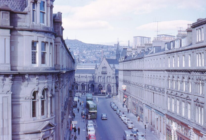 an elevated view of Commercial Street. 