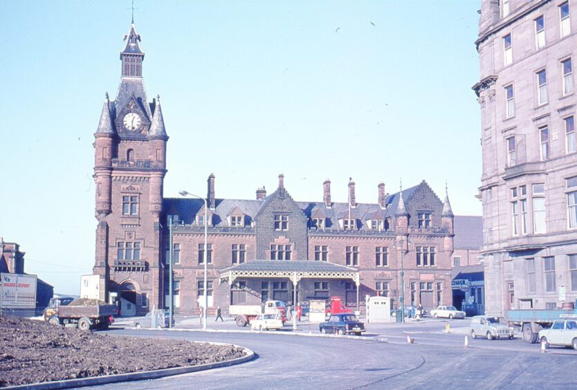 The Dundee West railway station before closure. 