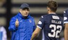 John McGlynn with Jamie Gullan after a Raith Rovers match.