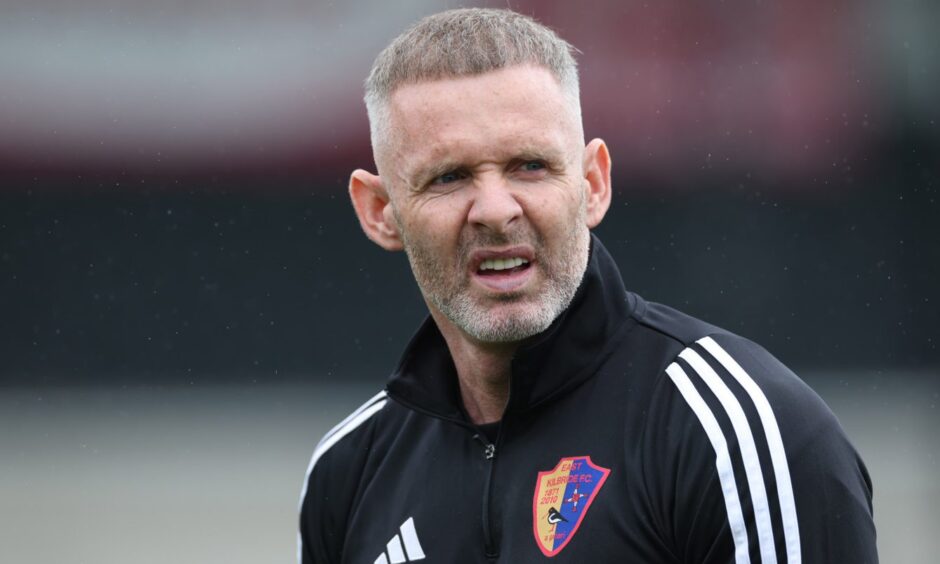 East Kilbride manager Mick Kennedy before a game.