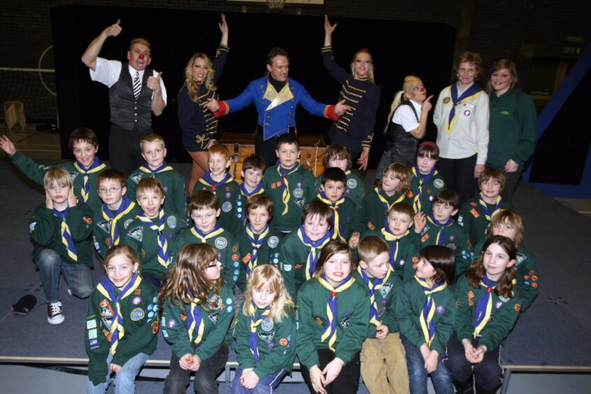 Performers with the 15th Fife Cubs.