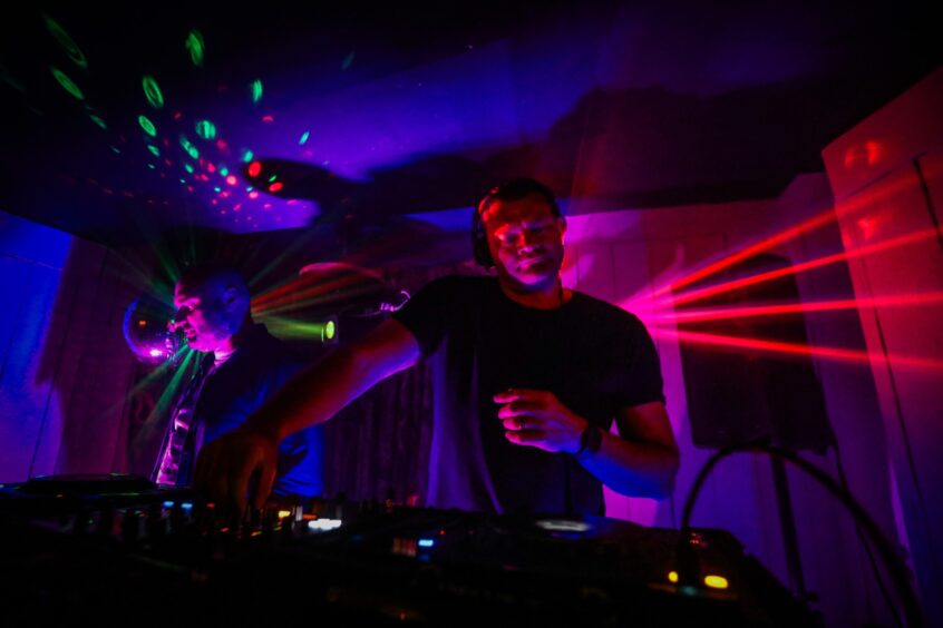 Gav Will on the decks in Nola for the inaugural Day Moves event in 2024. 