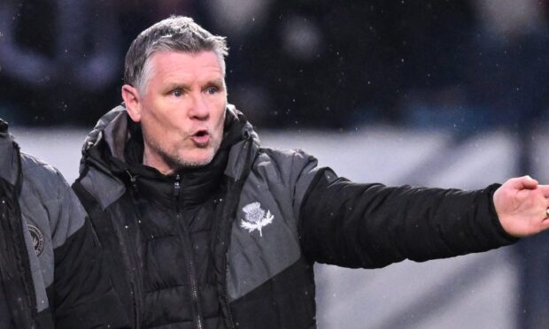 Paul McDonald on the touchline as a first team coach at Partick Thistle.