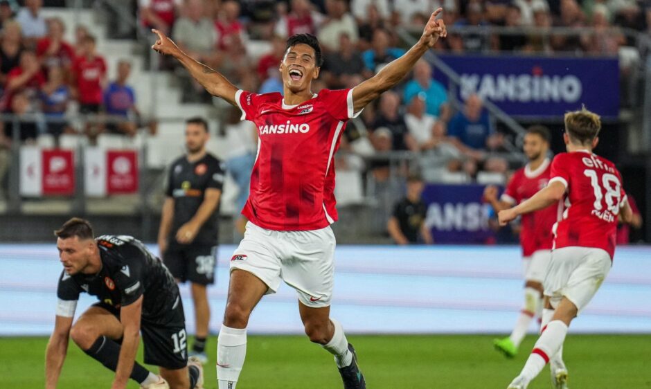 Tijjani Reijnders after scoring against United