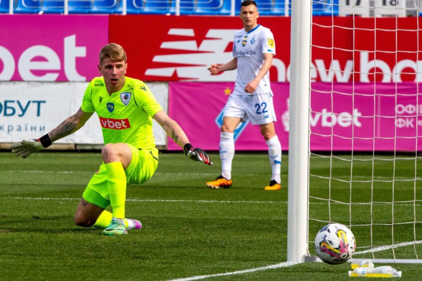 Yevhenii Kucherenko in action in his homeland