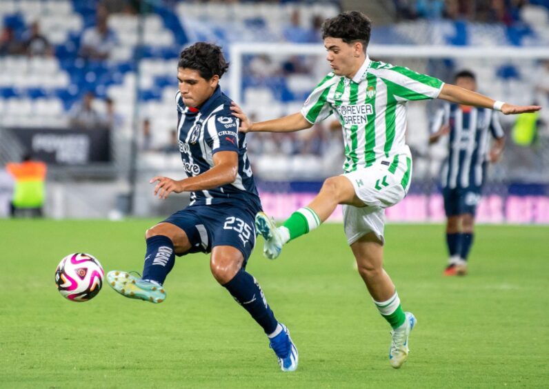 Oscar Soto features for Monterrey in a freindly against Real Betis last summer. Image: Miguel Sierra/EPA-EFE/Shutterstock