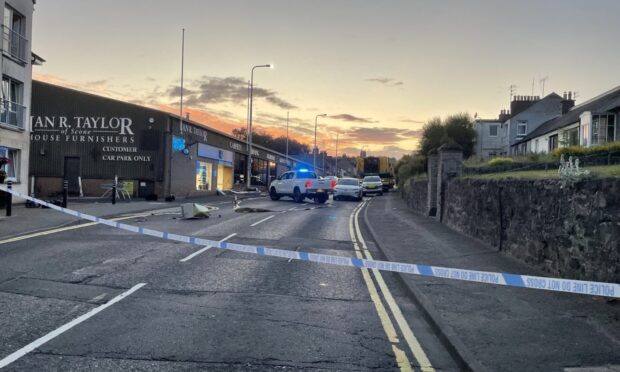 Perth Road has been closed for several hours. Image: Supplied