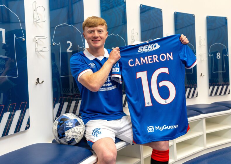 Lyall Cameron unveiled as a Rangers player.