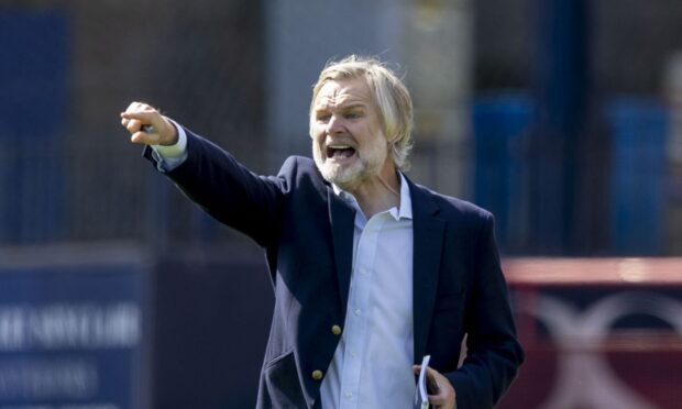 Steven Pressley's first match in charge of Dundee ended in defeat. Image: Alan Rennie/Shutterstock