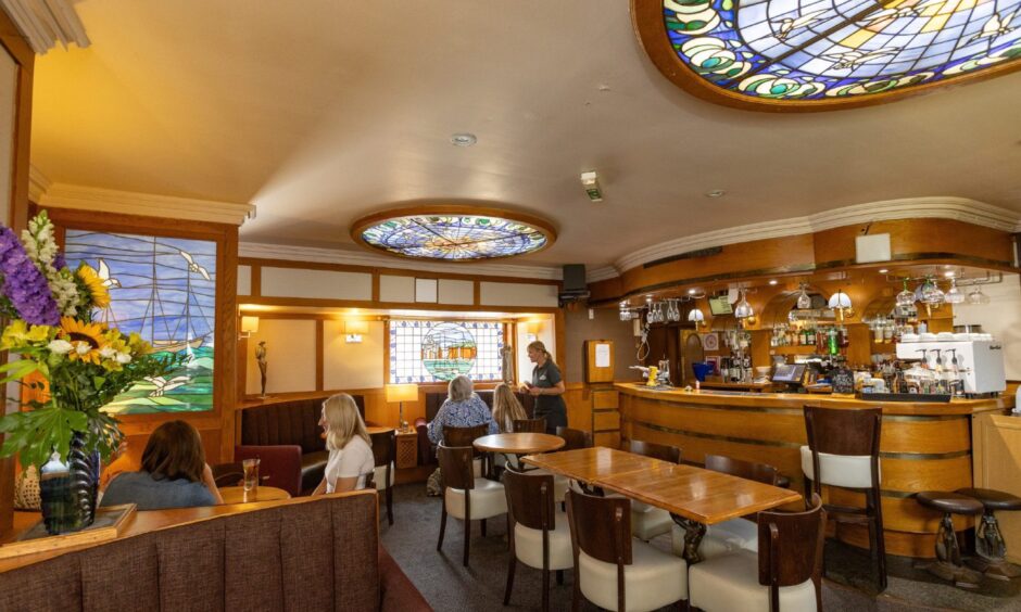 The dining area. 