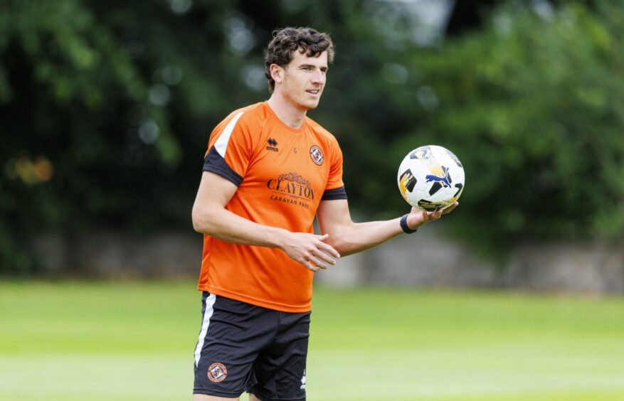 Ross Graham in United training earlier this summer