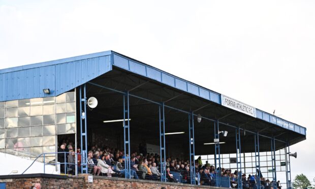 Fans watch on as Forfar Athletic took on St Mirren at Station Park.