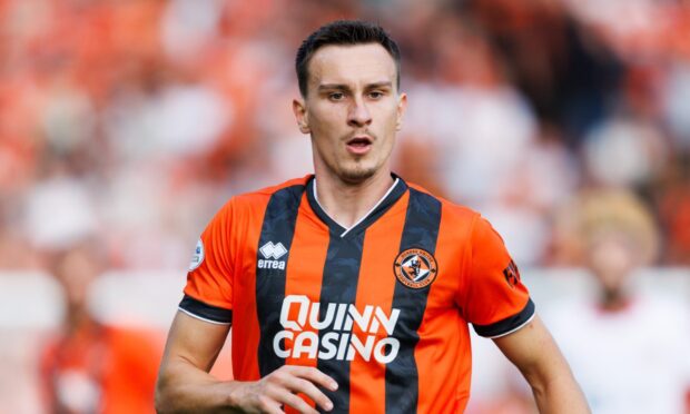 Dundee United winger Ivan Dolcek at Tannadice