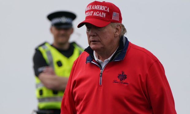 Donald Trump during a previous visit to Trump Turnberry in South Ayrshire