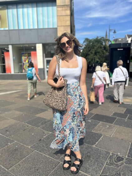 Sophie Matheson, who likes to wear florals and patterns.