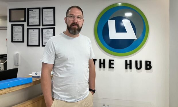 Jamie Oliphant is a property and accommodation manager at the Hub in Dundee. Image: Finn Nixon/DC Thomson