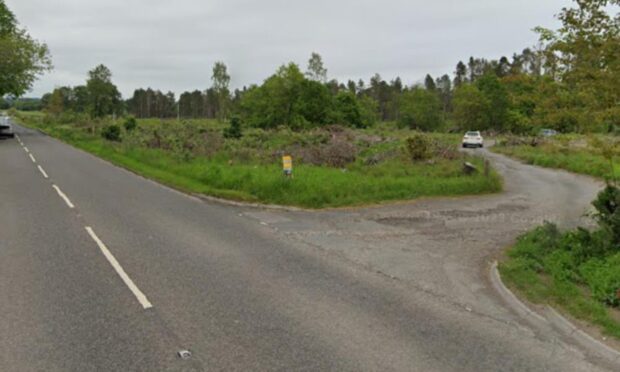 The Kinnaber Woods car park near Montrose.