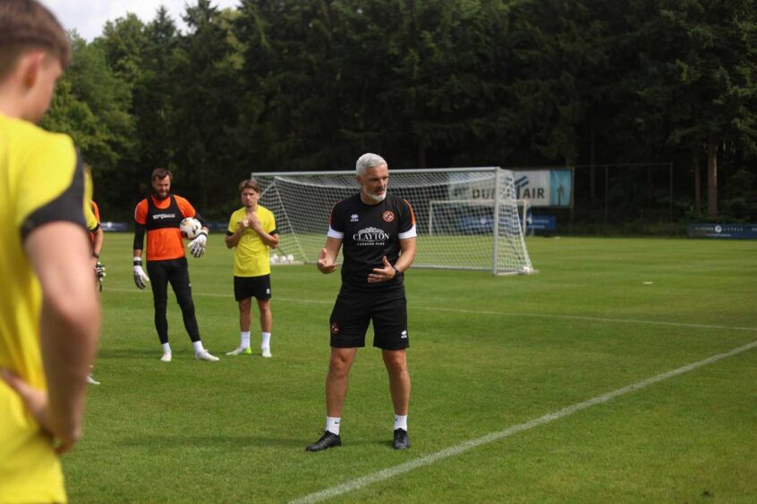 Jim Goodwin, pictured, wants ferocious competition all over the pitch. 